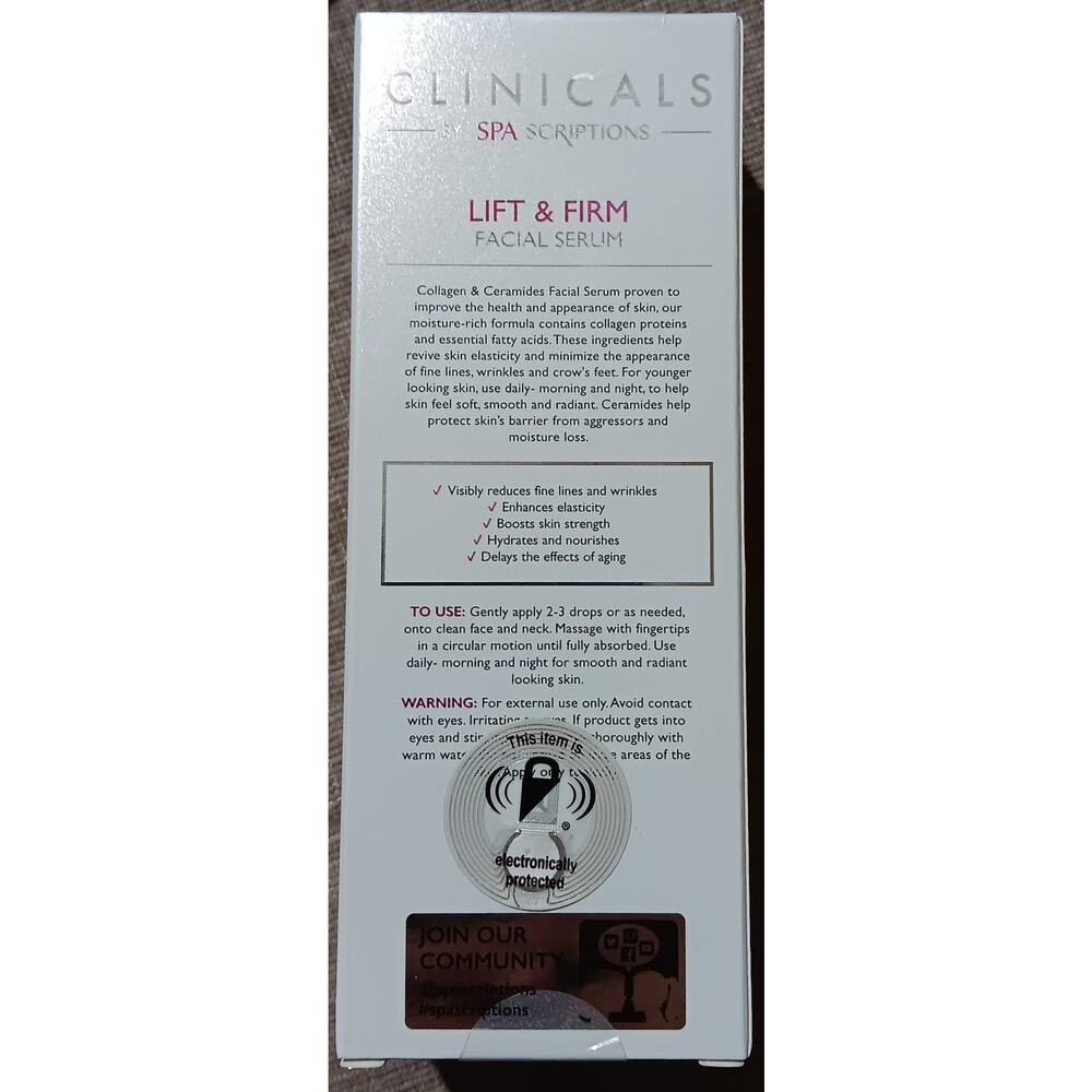 Clinicals By Spa Scriptions Lift & Firm Facial Serum 1.7oz Anti-Aging - Picture 4 of 6